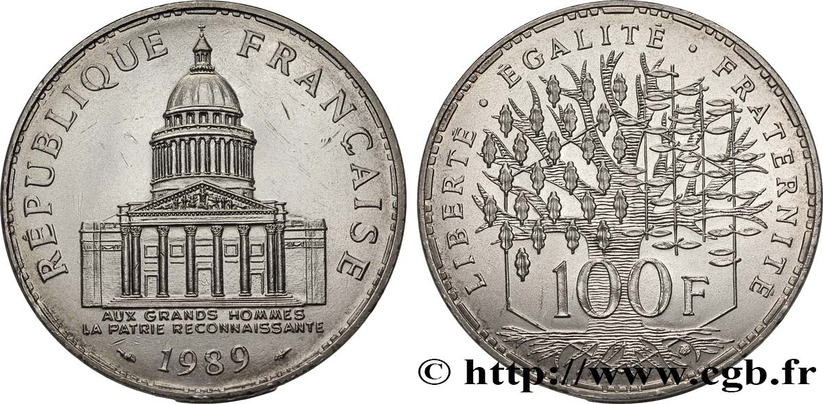 100 francs Panthéon 1989  F.451/9 SUP60 