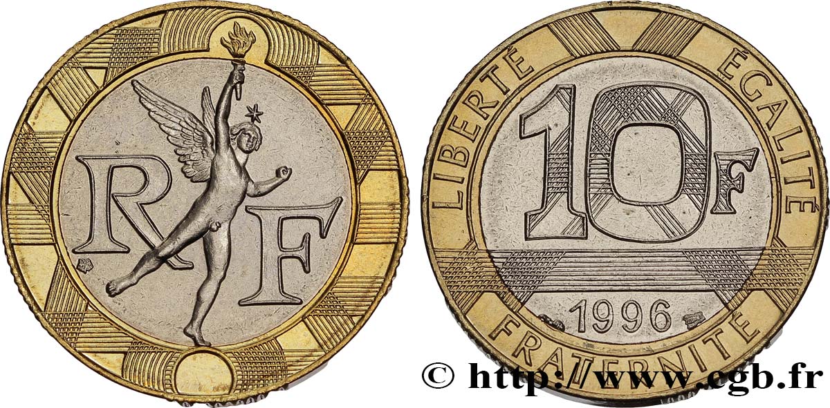 10 francs Génie de la Bastille 1996 Pessac F.375/13 AU58 