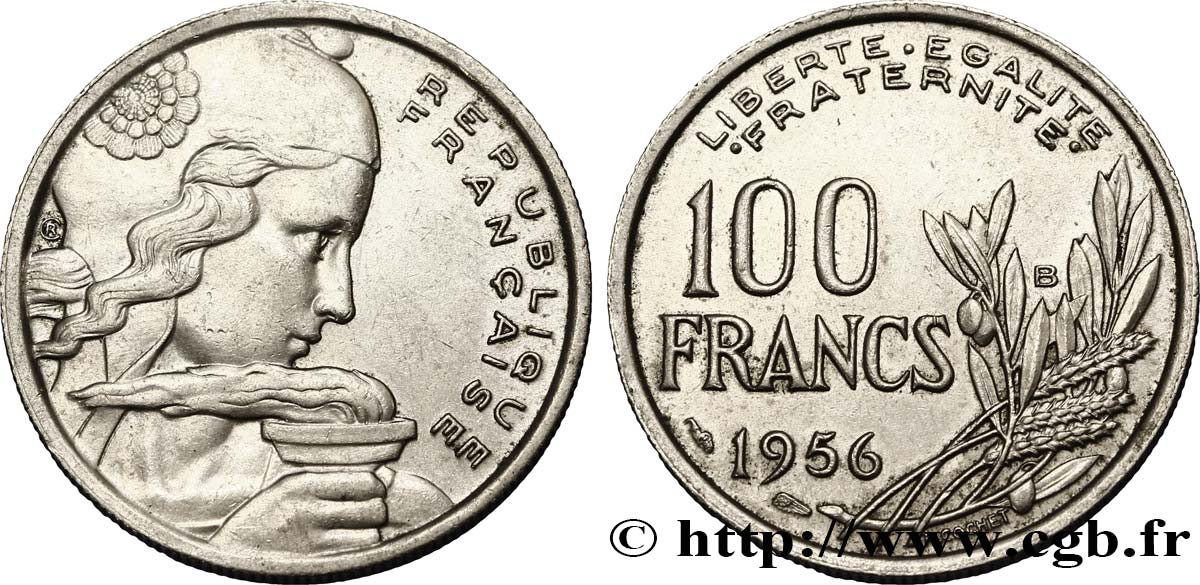 100 francs Cochet 1956 Beaumont-le-Roger F.450/9 TTB50 