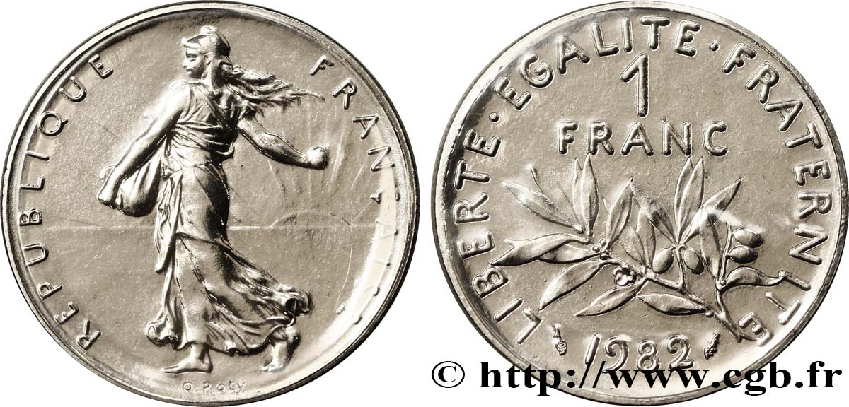 1 franc Semeuse, nickel 1982 Pessac F.226/27 ST70