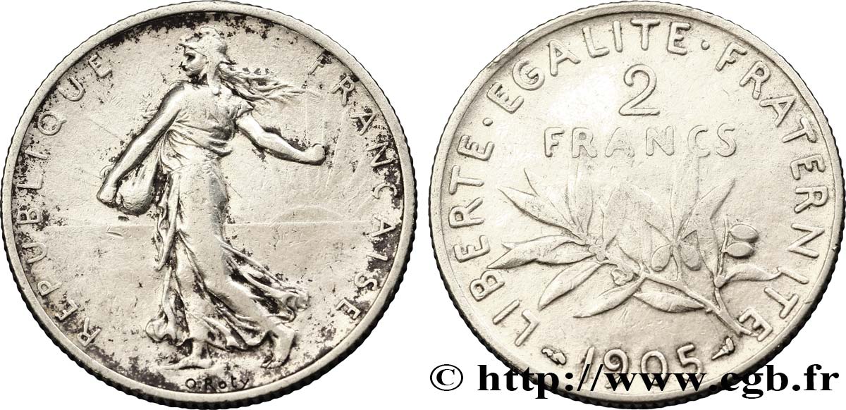 2 francs Semeuse 1905  F.266/9 XF40 