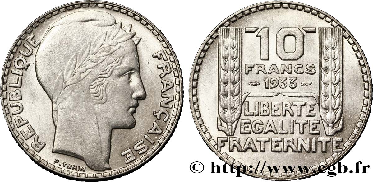 10 francs Turin 1933  F.360/6 EBC62 
