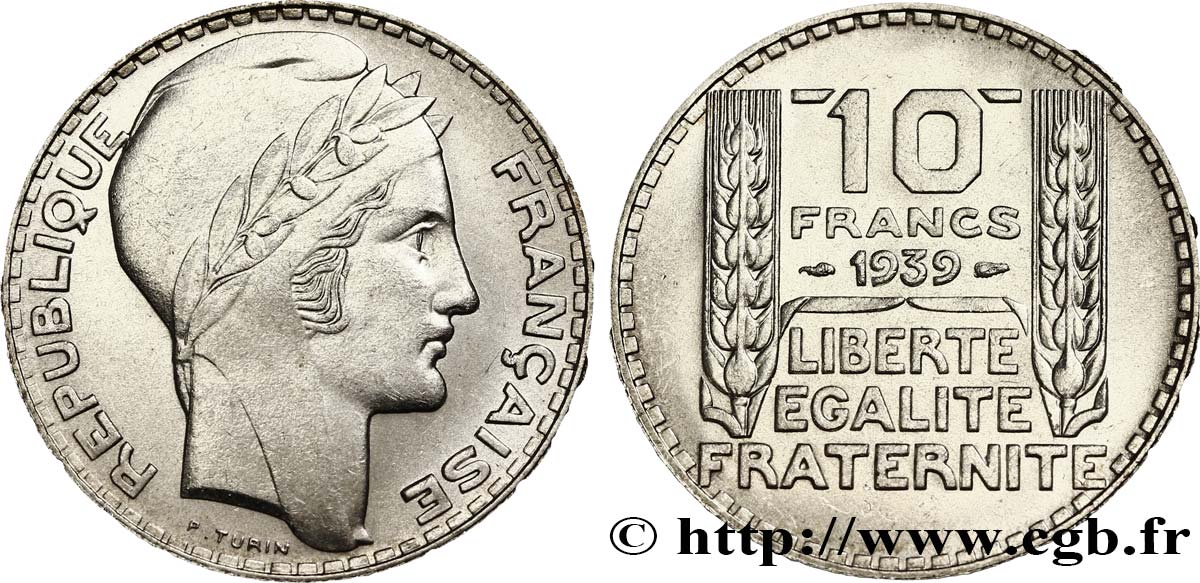 10 francs Turin 1939  F.360/10 MS62 