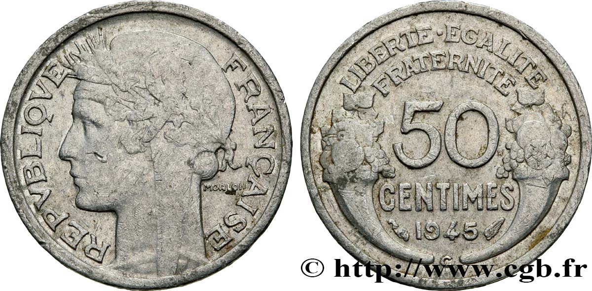 50 centimes Morlon, légère 1945 Castelsarrasin F.194/7 SS48 