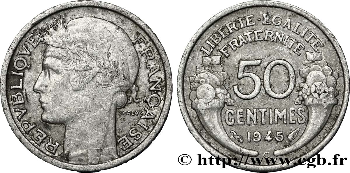 50 centimes Morlon, légère 1945 Castelsarrasin F.194/7 TTB48 