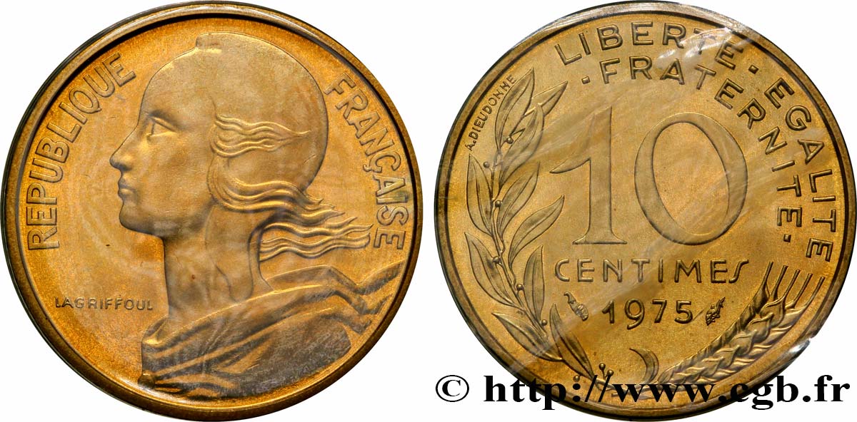 10 centimes Marianne 1975 Pessac F.144/15 FDC68