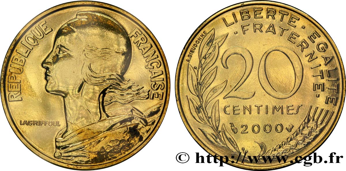 20 centimes Marianne 2000 Pessac F.156/45 FDC67