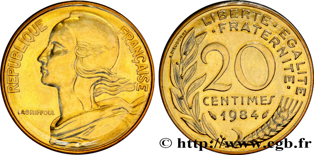 20 centimes Marianne 1984 Pessac F.156/24 ST68