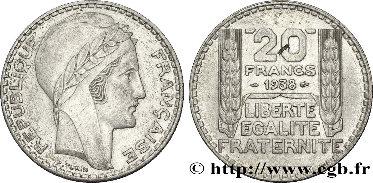 20 francs Turin 1938  F.400/9 BB50 