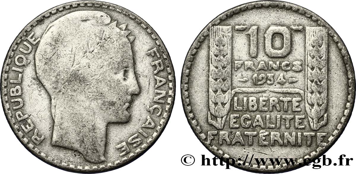 Faux de 10 francs Turin 1934  F.360/7 var. VF30 