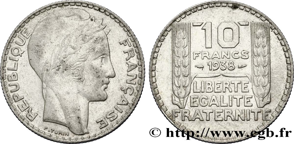 10 francs Turin 1938  F.360/9 AU53 