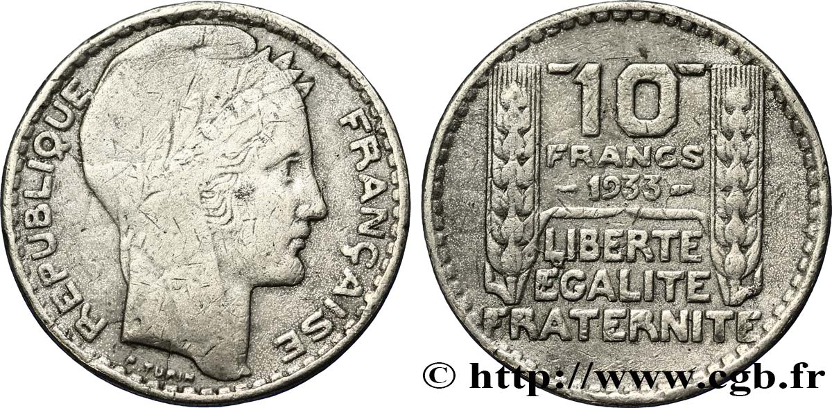 Faux de 10 francs Turin 1933  F.360/6 var. XF48 