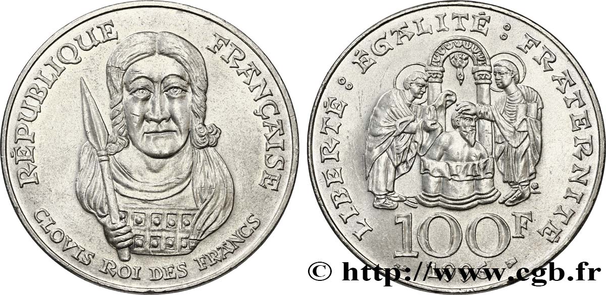 100 francs Clovis 1996  F.464/2 AU58 