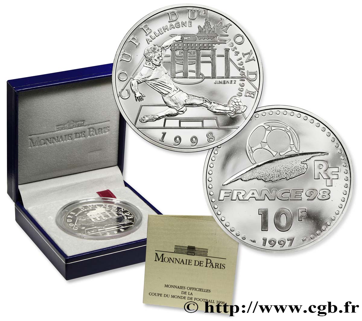 Belle Épreuve 10 francs - Allemagne 1996 Paris F5.1308 1 MS70