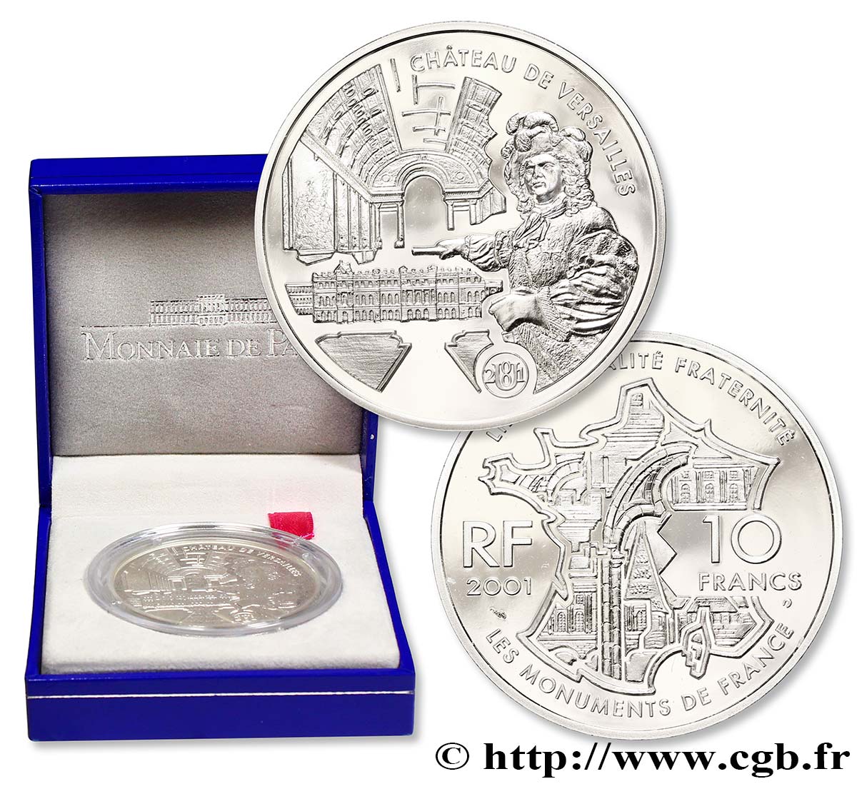 Belle Épreuve 10 francs - Château de Versailles 2001 Paris F.1339 1 MS