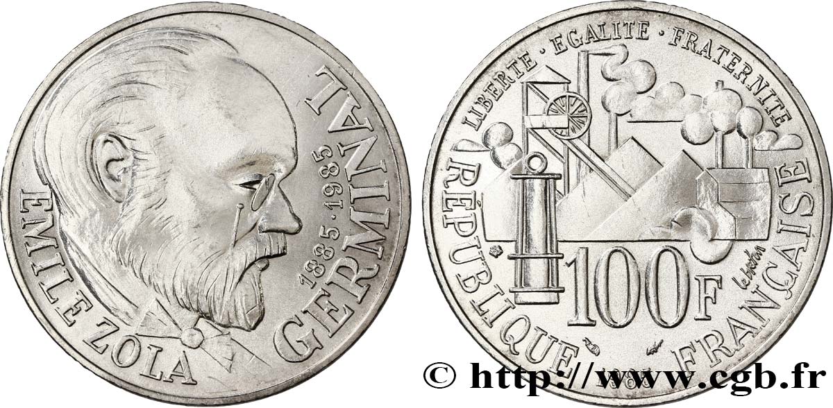 100 francs Émile Zola 1985 F.453/2 VZ