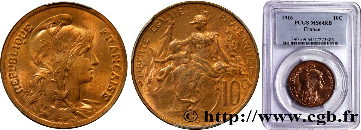 10 centimes Daniel-Dupuis 1916  F.136/26 SPL63 