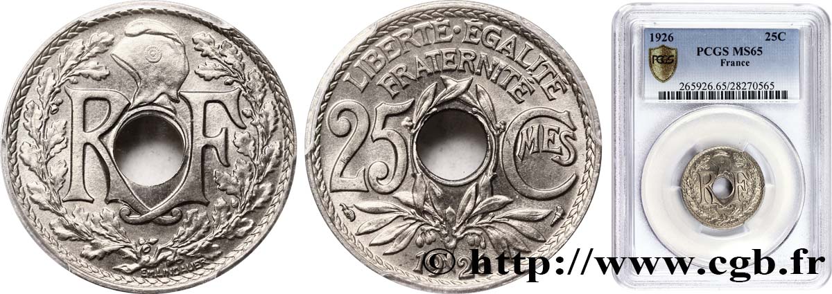 25 centimes Lindauer 1926 F.171/10 MS64