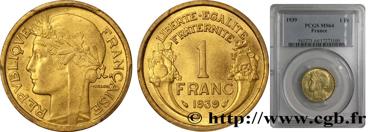 1 franc Morlon 1939 Paris F.219/10 MS64 