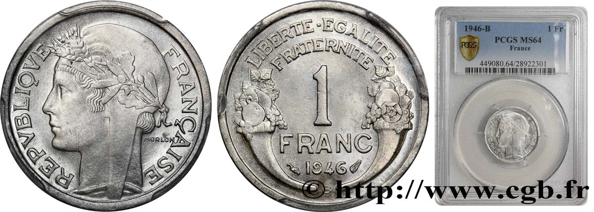 1 franc Morlon, légère 1946 Beaumont-Le-Roger F.221/10 SUP62 