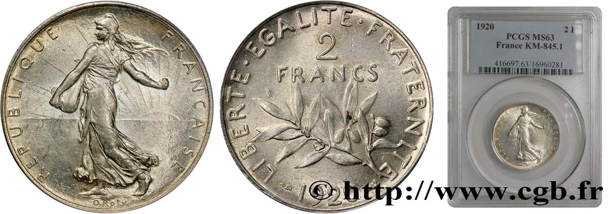 2 francs Semeuse 1920  F.266/22 EBC62 
