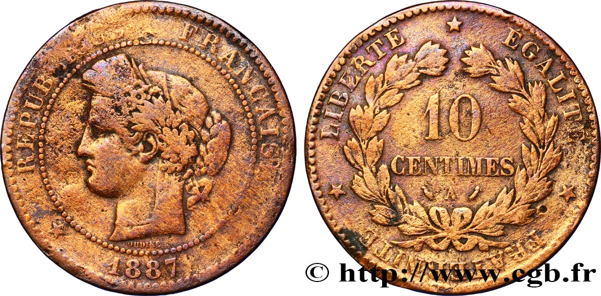 10 centimes Cérès 1887 Paris F.135/31 B8 