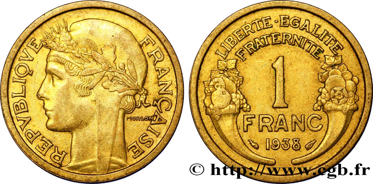 1 franc Morlon 1938 Paris F.219/9 AU55 