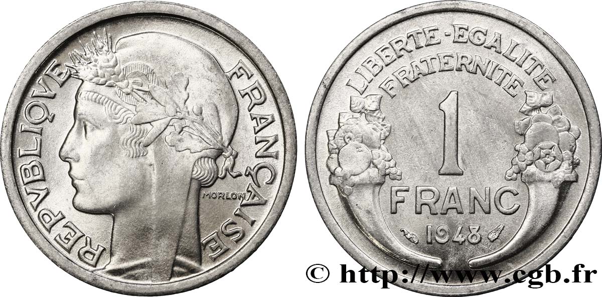 1 franc Morlon, légère 1948  F.221/13 SPL63 