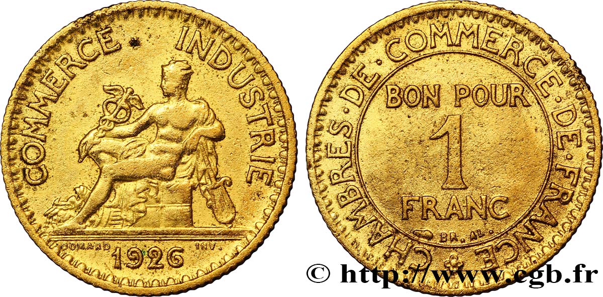 1 franc Chambres de Commerce 1926 Paris F.218/8 BB 