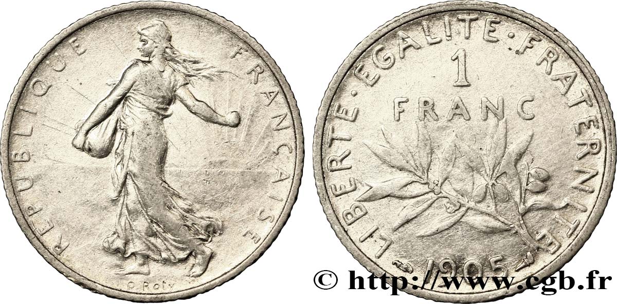 1 franc Semeuse 1905 Paris F.217/10 XF48