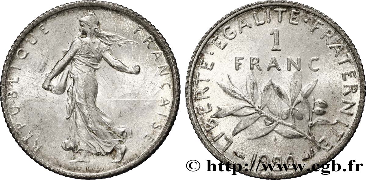 1 franc Semeuse 1920 Paris F.217/26 MS65 