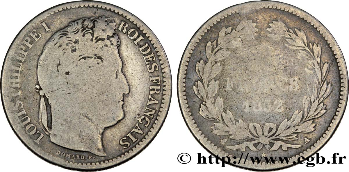 2 francs Louis-Philippe 1832 Paris F.260/4 VG10 