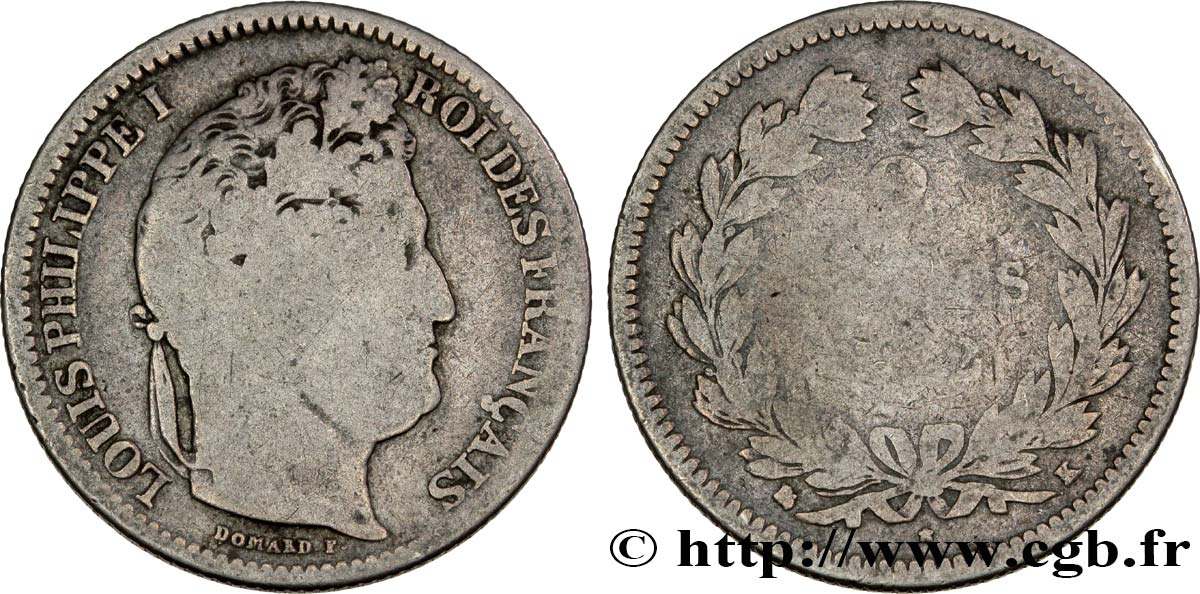 2 francs Louis-Philippe 1832 Bordeaux F.260/10 RC8 
