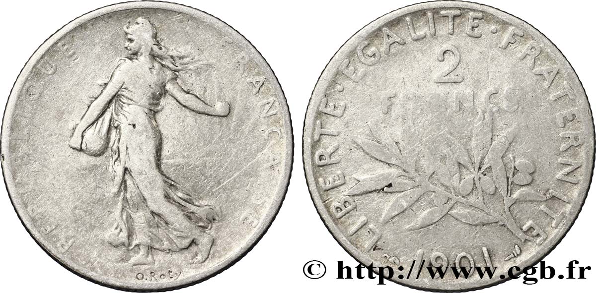 2 francs Semeuse 1901  F.266/6 SGE12 