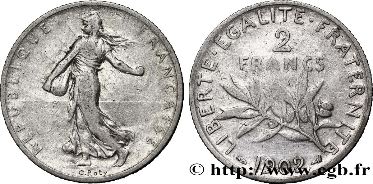 2 francs Semeuse 1902  F.266/7 VF30 