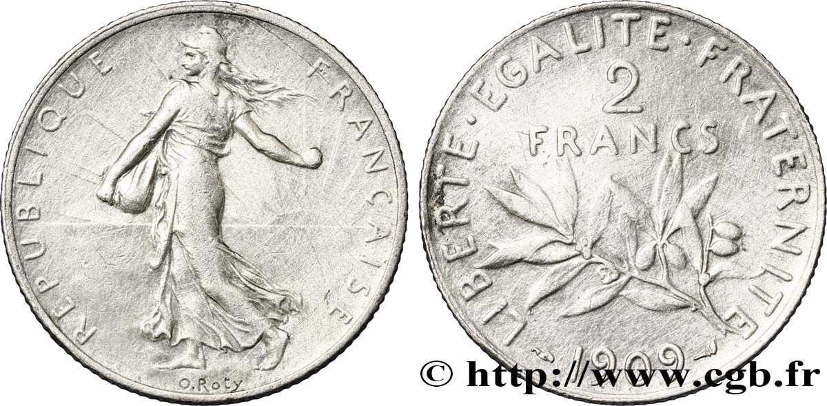 2 francs Semeuse 1909  F.266/11 XF40 