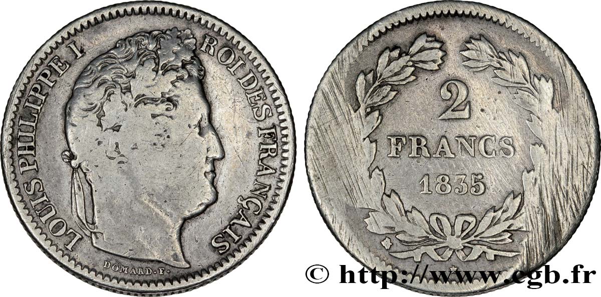 2 francs Louis-Philippe 1835 Bordeaux F.260/47 RC+ 