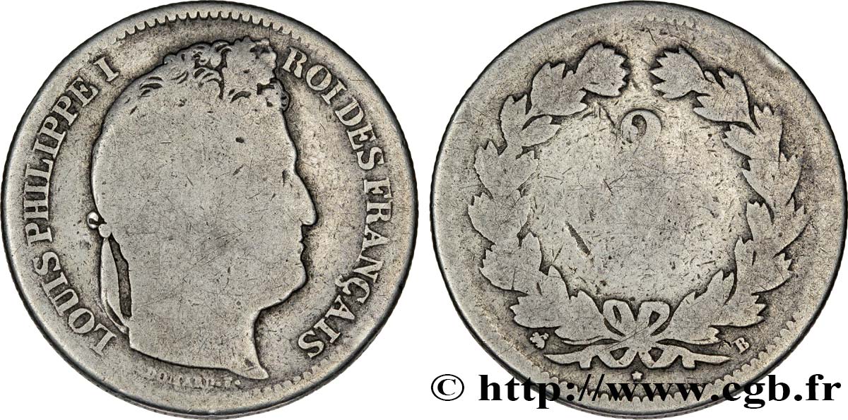 2 francs Louis-Philippe 1836 Rouen F.260/52 GE5 