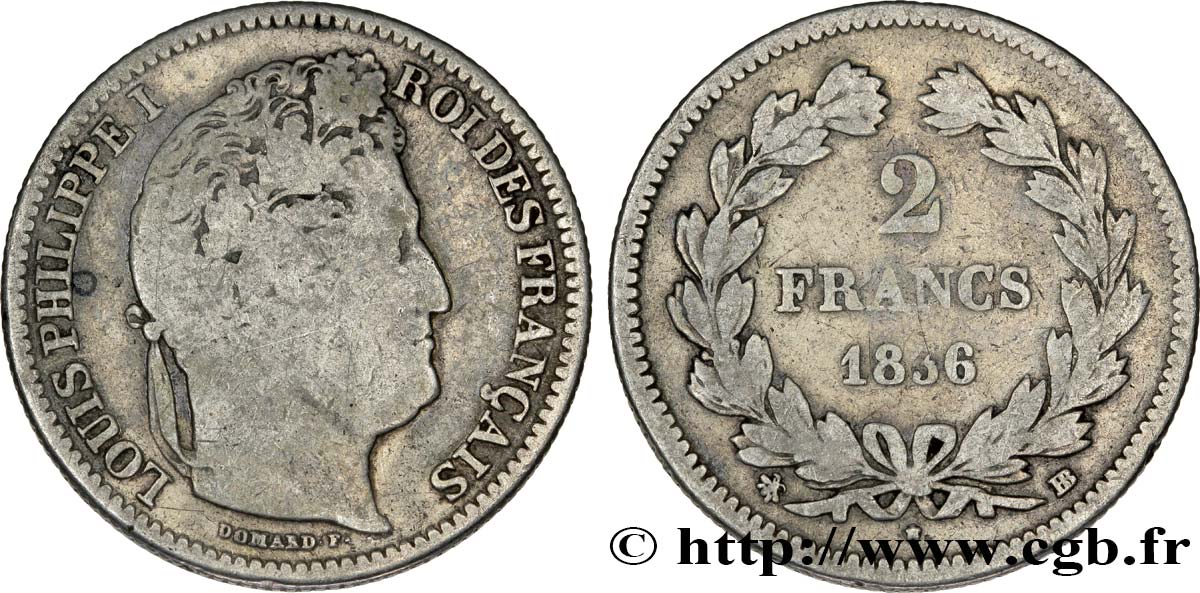 2 francs Louis-Philippe 1836 Strasbourg F.260/53 RC10 