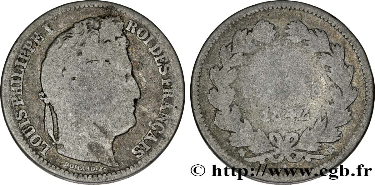 2 francs Louis-Philippe 1842 Rouen F.260/88 G5 