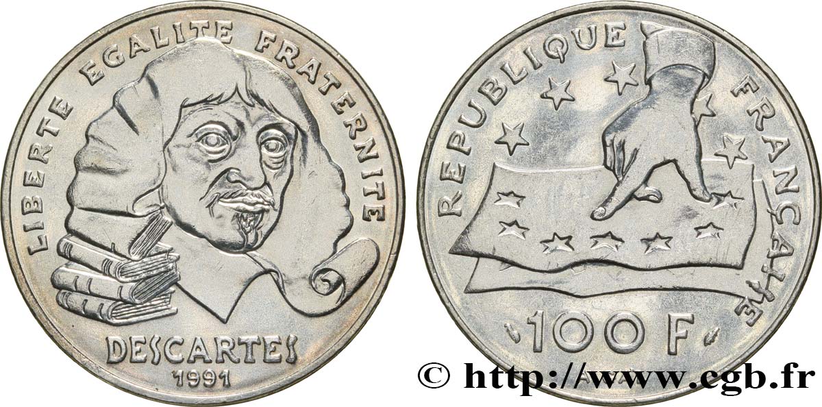 100 francs René Descartes 1991  F.459/2 EBC 