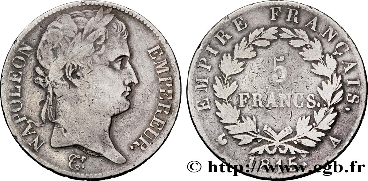 5 francs Napoléon Empereur, Cent-Jours 1815 Paris F.307A/1 VF25 