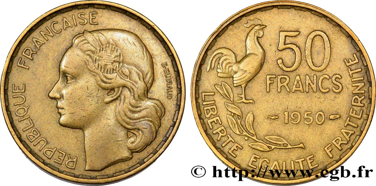50 francs Guiraud 1950 Paris F.425/3 BB45 