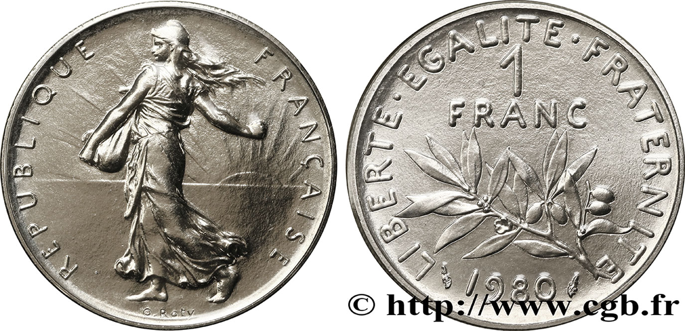1 franc Semeuse, nickel 1980 Pessac F.226/25 ST68 