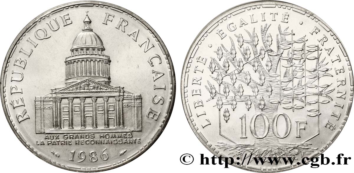 100 francs Panthéon 1986  F.451/6 MS68 