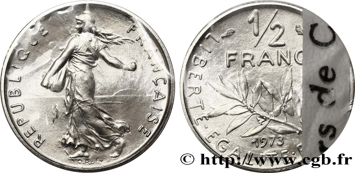 1/2 franc Semeuse 1973 Pessac F.198/12 ST68
