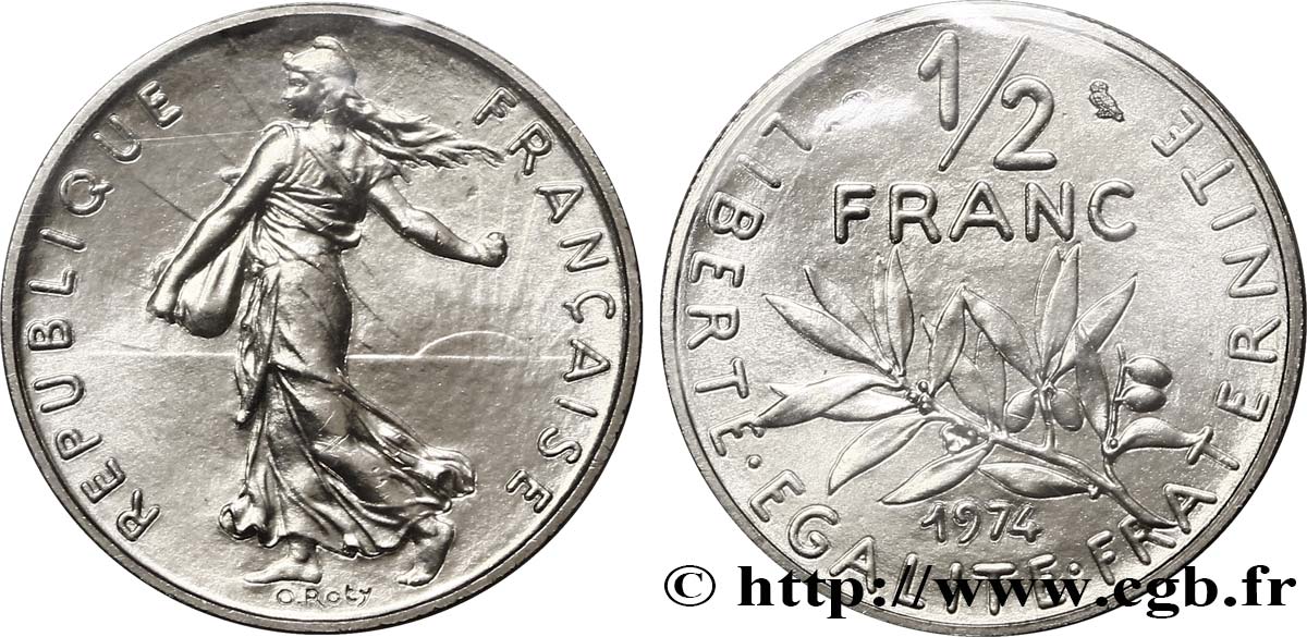 1/2 franc Semeuse 1974 Pessac F.198/13 FDC68