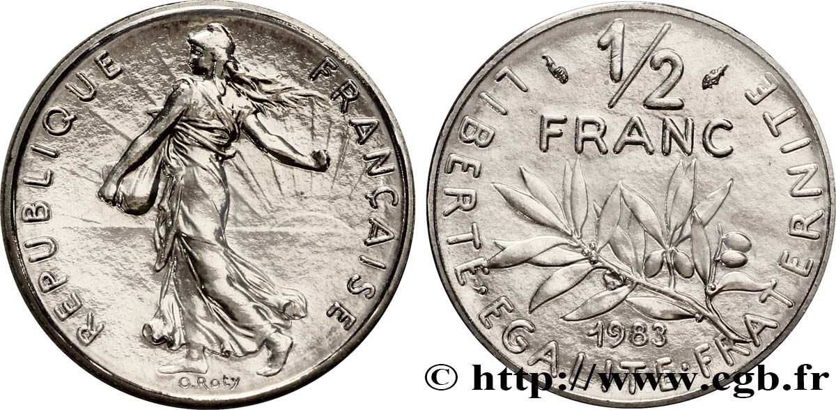 1/2 franc Semeuse 1983 Pessac F.198/22 ST67