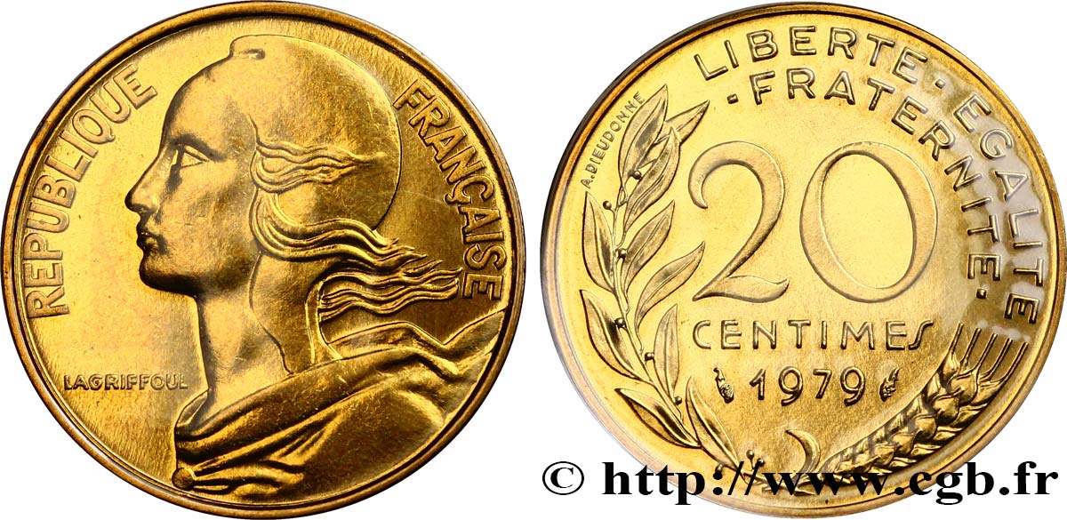 20 centimes Marianne 1979 Pessac F.156/19 SPL64