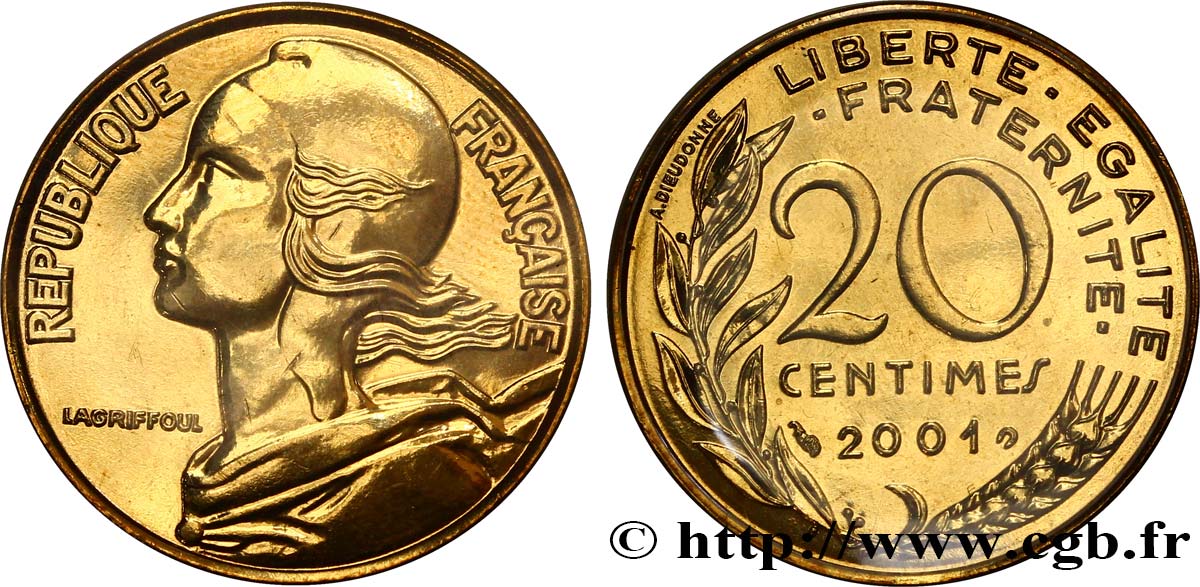 20 centimes Marianne 2001 Pessac F.156/46 MS 